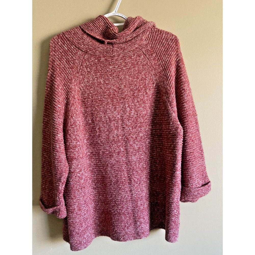 cg-l-cg Sweater Womens 2Xl Pink mock Turtleneck Long Sleeve Pullover